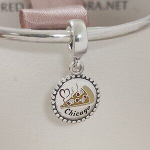 Pandora Chicago Exclusive Deep Dish Pizza Logo Dangle Charm